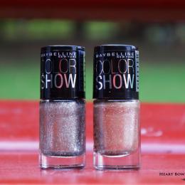 Maybelline Glitter Mania Nail Polish Dazzling Diva & All That Glitters Review & Swatches