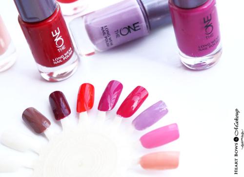 Oriflame The ONE Long Wear Nail Polishes Review, Swatches & Shades