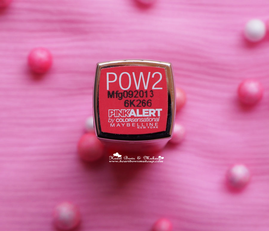 maybelline pink alert pow 2 lipstick
