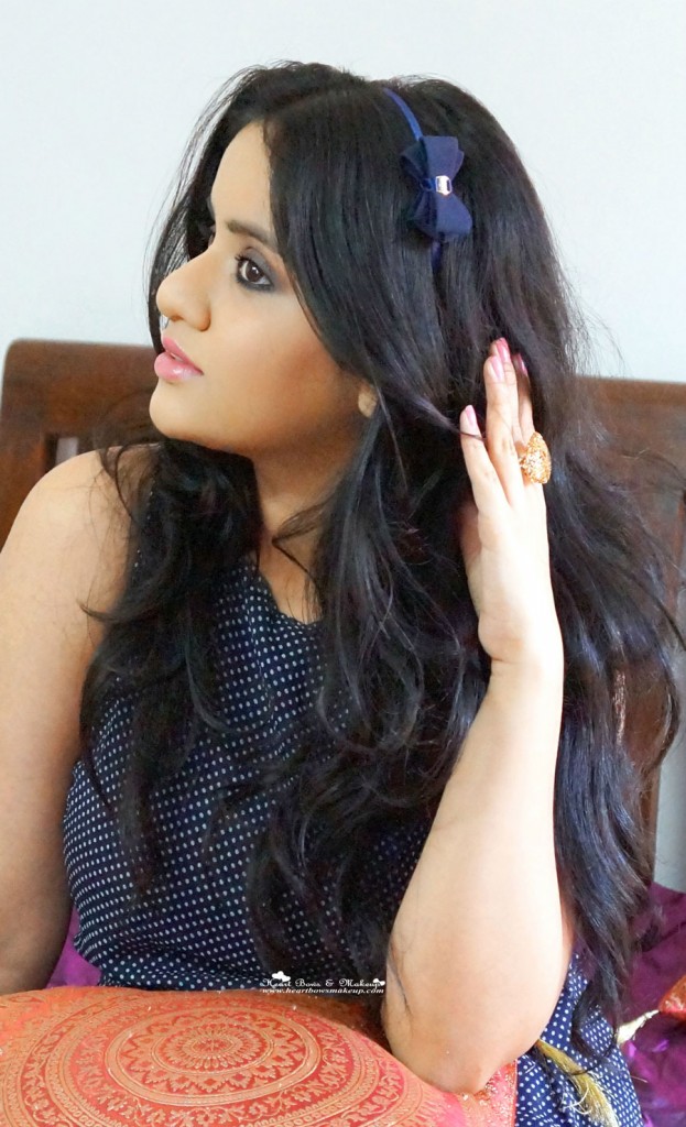 valentine's day makeup tutorial indian fashion looks.bow hair band