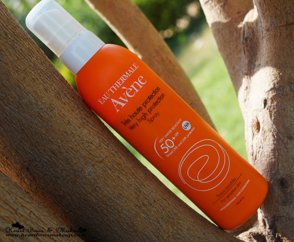 Avene Very High Protection SPF 50+ Spray Sunscreen Review - Heart