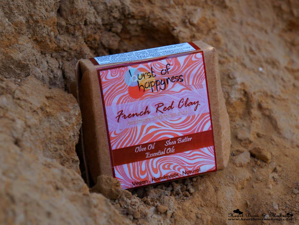 Burst Of Happyness French Red Clay Soap Review & Buy Online