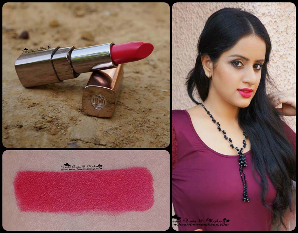 Loreal Color Riche Moist Matte Lipstick Raspberry Syrup Review, Swatches & Price in India