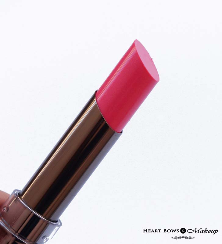 Lakme Absolute Gloss Addict Lipstick Pink Temptation Review & Swatches