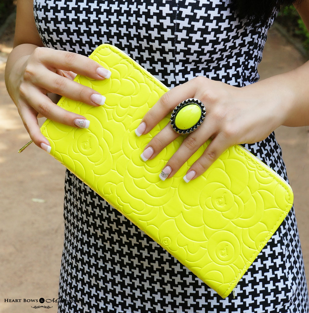 Indian Fashion Blog: Outfit Of The Day feat Neon Clutch & Statement Ring