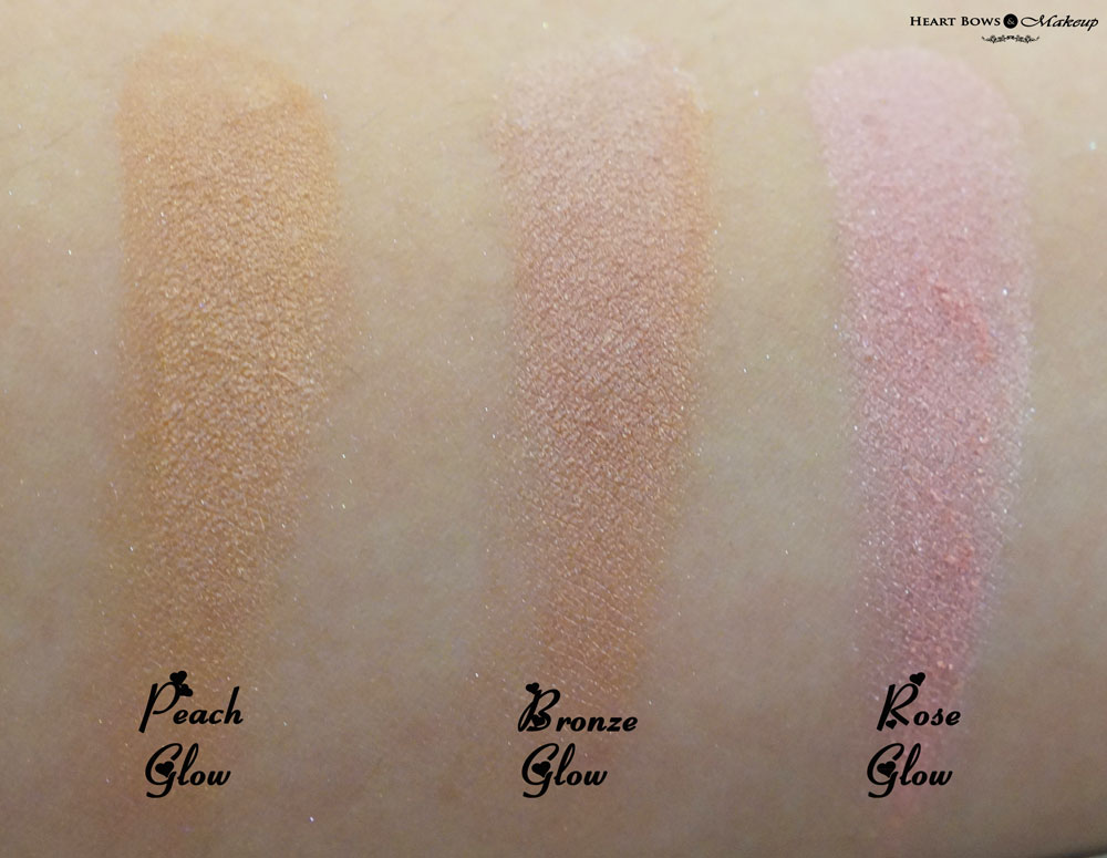 Revlon Highlighting Palette Shades & Price - Peach Glow, Rose Glow Bronze Glow - Heart Bows & Makeup