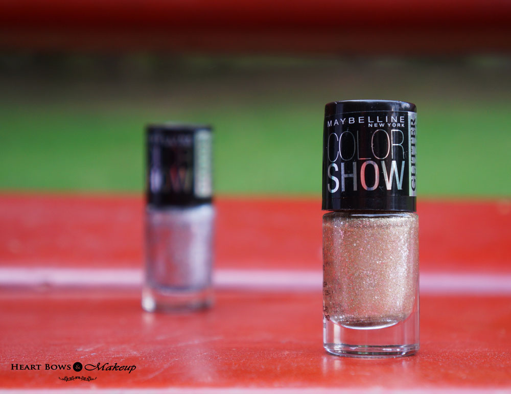 Maybelline Color Show Glitter Mania Nail Polish 601 All That Glitters Review, Swatches & Buy Online India