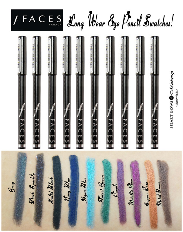 All Faces Long Wear Eye Pencil Swatches, Review & Price
