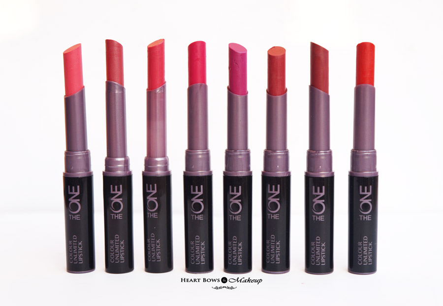 Oriflame The ONE Colour Unlimited Lipsticks Review, Swatches & Shades