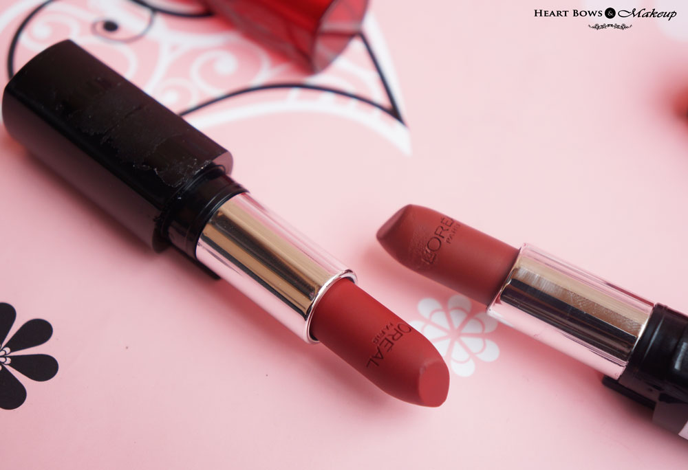 L'Oreal Paris Infallible Le Rouge Lipstick Persistent Plum & Resilient Raisin Review 