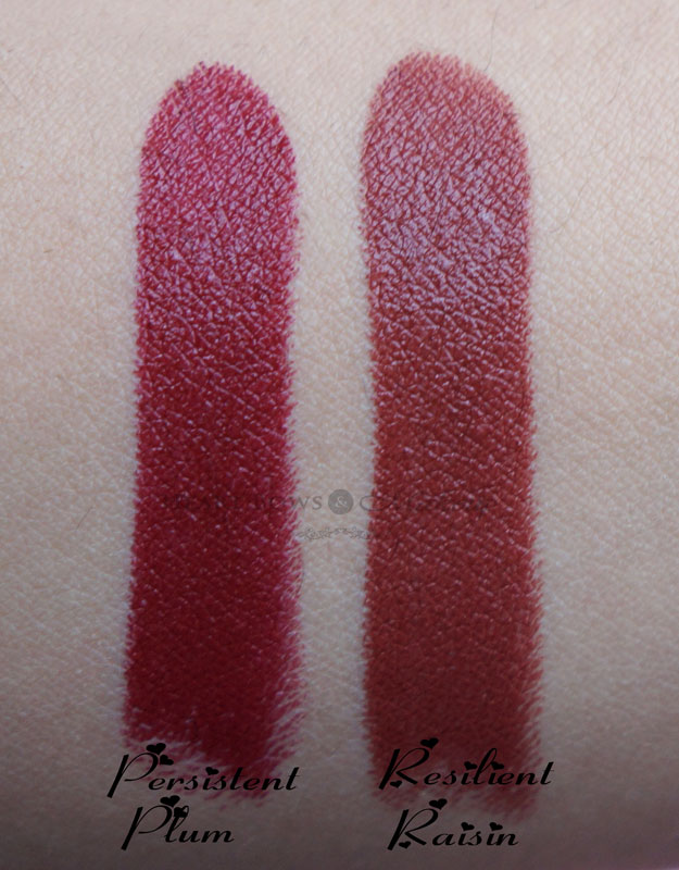 L'Oreal Infallible Le Rouge Lipstick Persistent Plum & Resilient Raisin Swatches & Price