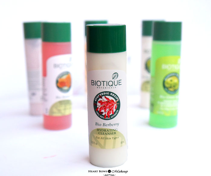 Biotique Travel Kit Prodyucts & Review: Bio Berberry Hydrating Cleanser