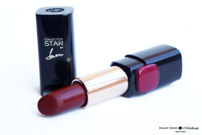 L'Oreal Paris Collection Star Red Lipstick Pure Garnet Review & Buy Online India: Best Plum/Bold Lipstick in India