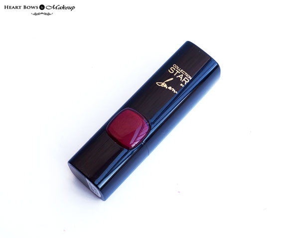 L'Oreal Paris Collection Star Red Lipstick Pure Garnet Review, Swatches & Price India