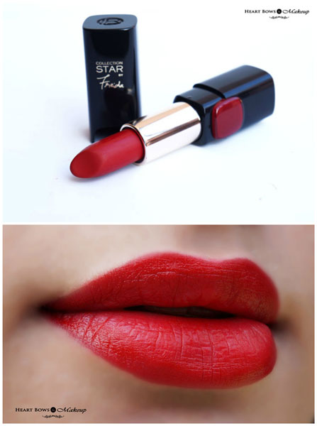 L'Oreal Paris Collection Star Red Pure Rouge Lipstick Swatches Review