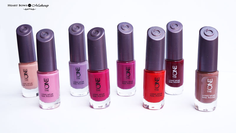 Oriflame The One Long Wear Nail Polishes Review Swatches Shades Heart Bows Makeup