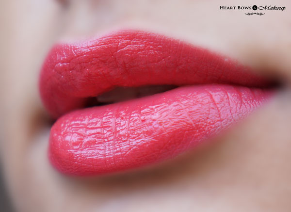 Maybelline Color Show Lipstick Cherry Crush Swatches LOTD Review