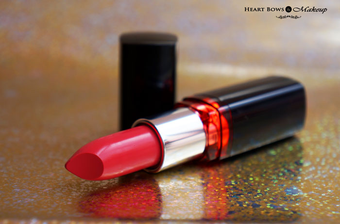 Maybelline Colorshow Cherry Lipstick Review Swatches