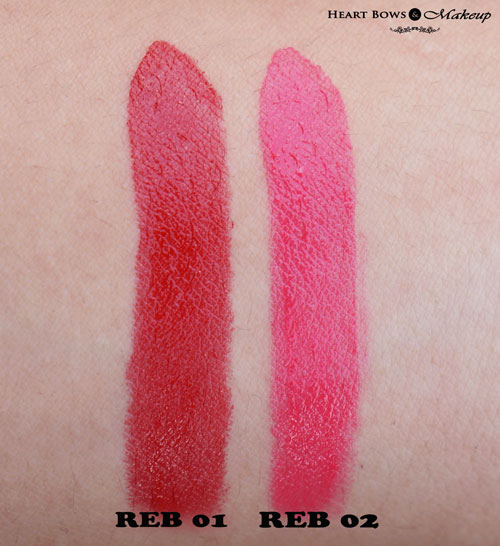 Maybelline Rebel Bouquet REB 01 02 Swatches Review