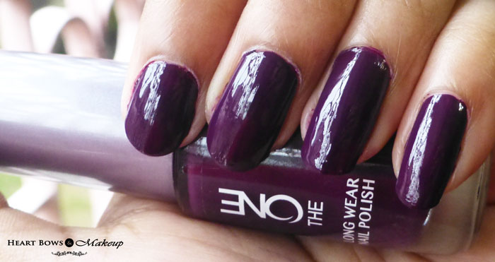 Oriflame The ONE Long Wear Nail Polish Purple In Paris Swatches Review