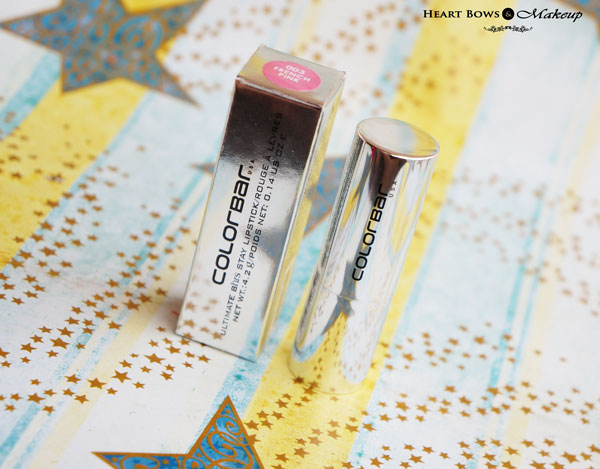 Colorbar Ultimate 8hrs Stay Lipstick French Pink Review Swatches Price