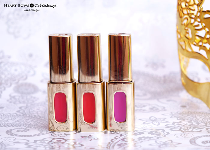 L'Oreal Paris Extraordinaire Liquid Lipsticks Review, Swatches & Price India  - Heart Bows & Makeup
