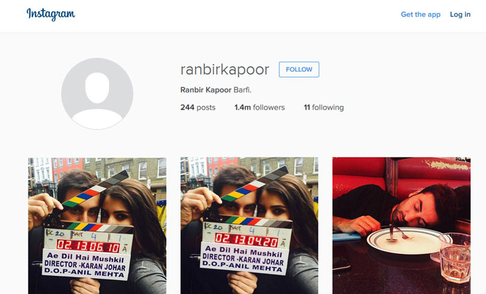 Ranbir Kapoor Instagram ID & Pictures