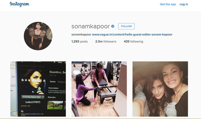 Sonam Kapoor Instagram ID & Pictures