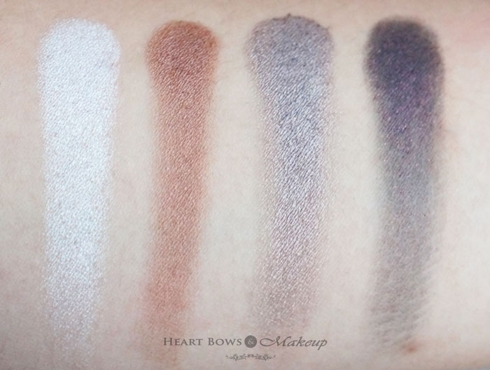 Faces Glam On Perfect Eyeshadow Smokey Swatches Review