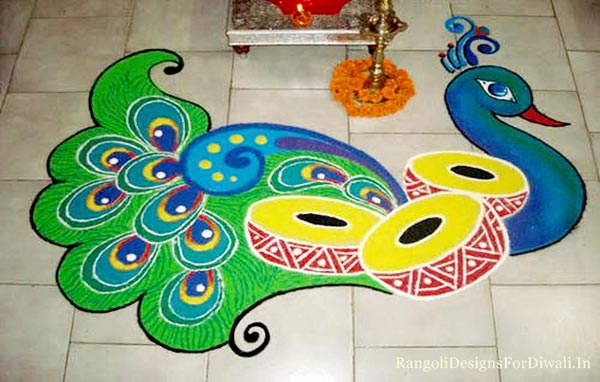 Top Rangoli Designs For Diwali 2015 - Heart Bows & Makeup