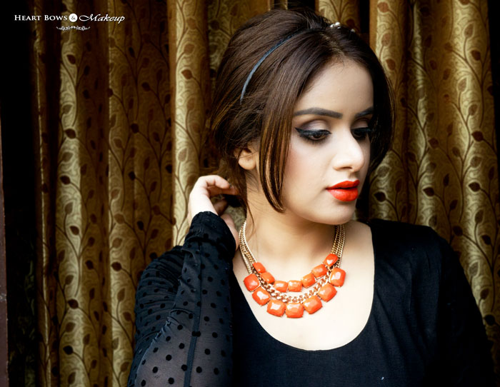 Indian Beauty Blog Neutral Cut Crease Eye Makeup + Bold Lips