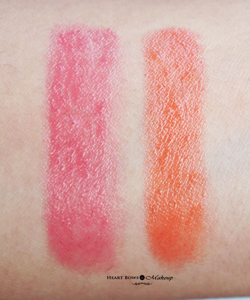 Maybelline Candy Wow Baby Lips Lip Balm Raspberry Orange Swatches Review