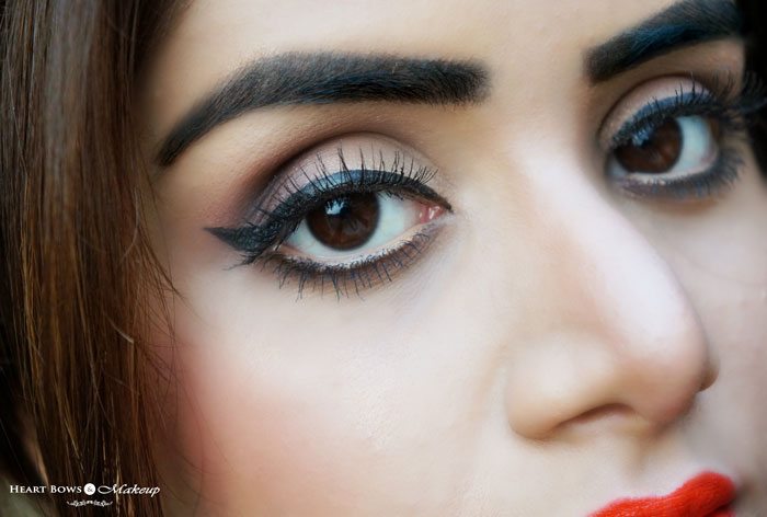 Neutral Eyemakeup With Winged Liner Red Cherry Lashes 747s Lashes