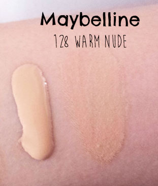Maybelline Fit Me Foundation 128 Warm Nude Swatch