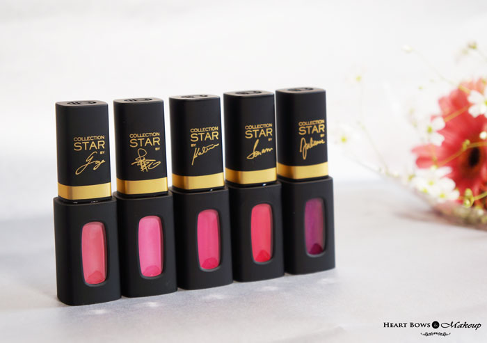 New L'Oreal Paris Pink Lipgloss Collection Star Pink Extraordinaire Lip Colors Review Swatches