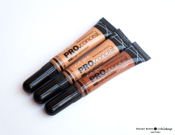 L.A. Girl Pro Conceal HD Concealer Review Swatches Shades Price India