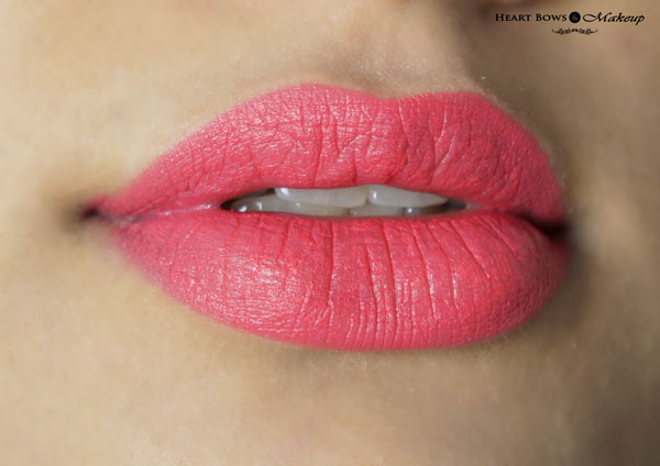 Maybelline Lip Gradation Coral 1 Swatch LOTD Review Bright Coral Lips