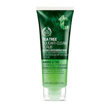 Best Face Scrub For Oily Skin In India The Body Shop Tea Tree Squeaky Clean Scrub Review
