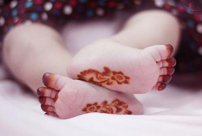 Kids Latest Mehndi Designs Patterns Feet