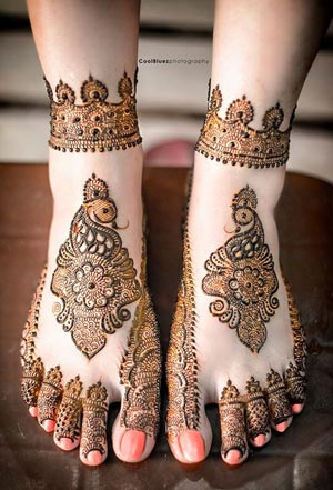 Traditional Foot Mehndi Designs 2016