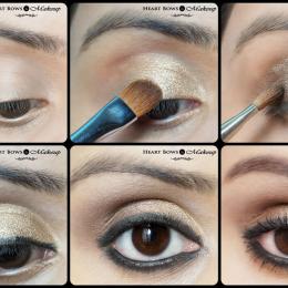 Gold Smokey Eye Makeup Tutorial: Diwali Special!