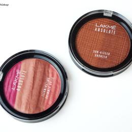 Lakme Absolute Illuminating Shimmer Brick & Sun Kissed Bronzer Review, Swatches & Price