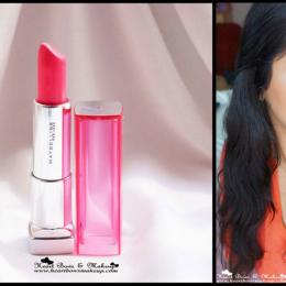 Maybelline Pink Alert Lipstick POW 4 Review- The Best Coral Lipstick in India