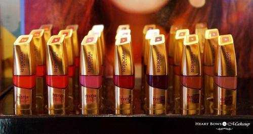 Deborah Milano Red Laque Lipstick Swatches, Shades & Price in India