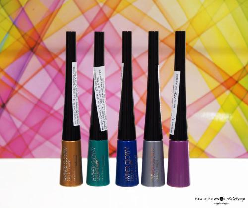 Maybelline Hyper Glossy Electrics Eyeliner Swatches & Price