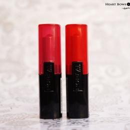 L'Oreal Infallible Le Rouge Lipsticks Forever Fuchsia & Ravishing Red Review & Swatches