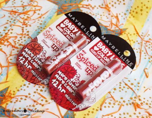Maybelline Baby Lips Spiced Up Berry Sherbet & Spicy Cinnamon Lip Balm Review & Price