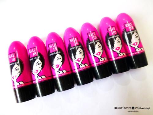 Elle 18 Color Boost Lipstick Review, Swatches & Shades