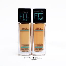 Maybelline Fit Me Matte + Poreless Foundation 128 Warm Nude & 230 Natural Buff Review, Swatches, Price & Buy India