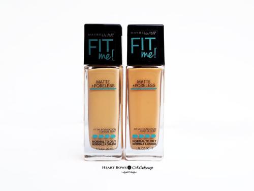 Maybelline Fit Me Matte + Poreless Foundation 128 Warm Nude & 230 Natural Buff Review, Swatches, Price & Buy India